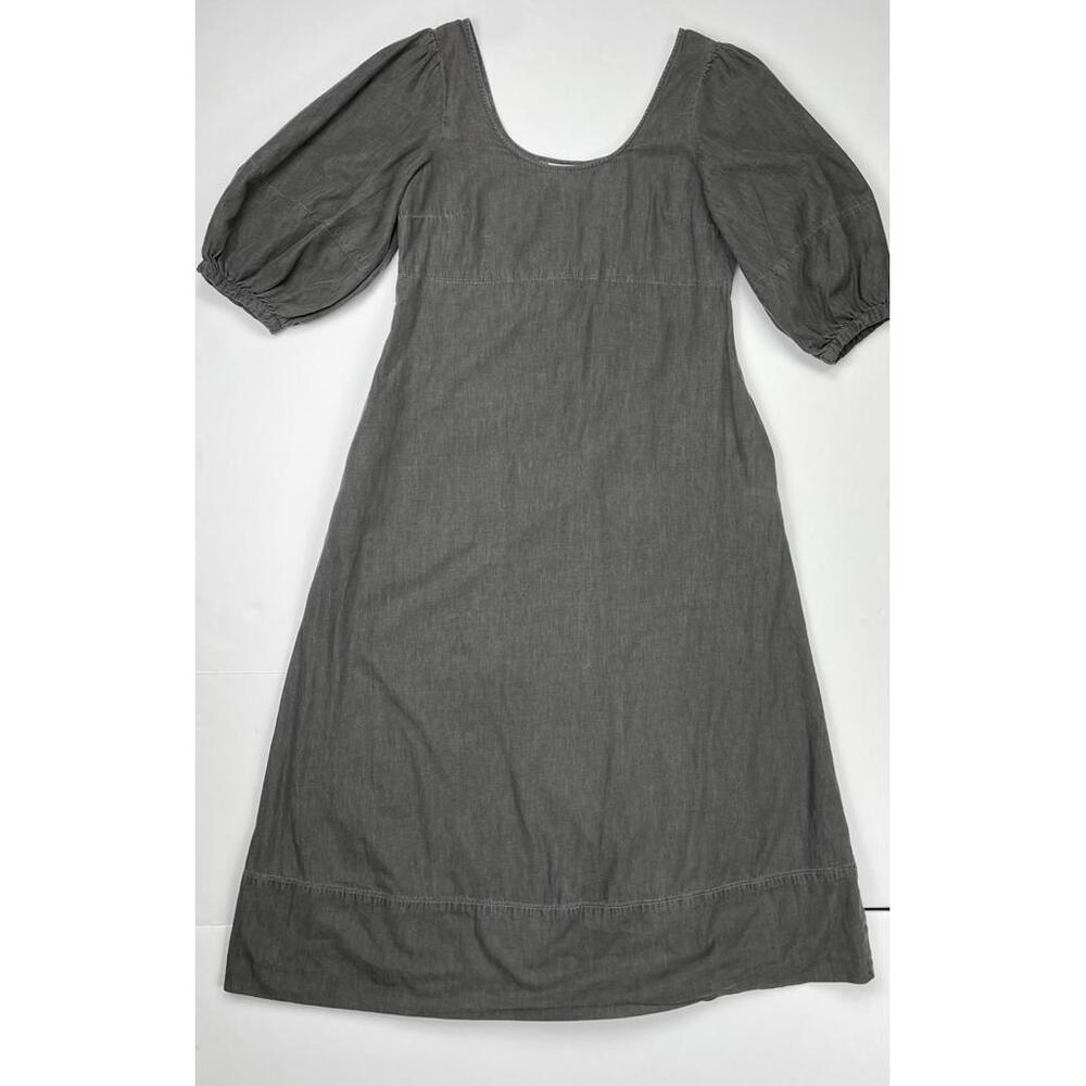 Rachel Comey x Target Dress Grey Chambray Puff Sleeve Midi Dress Small - Picture 2 of 9